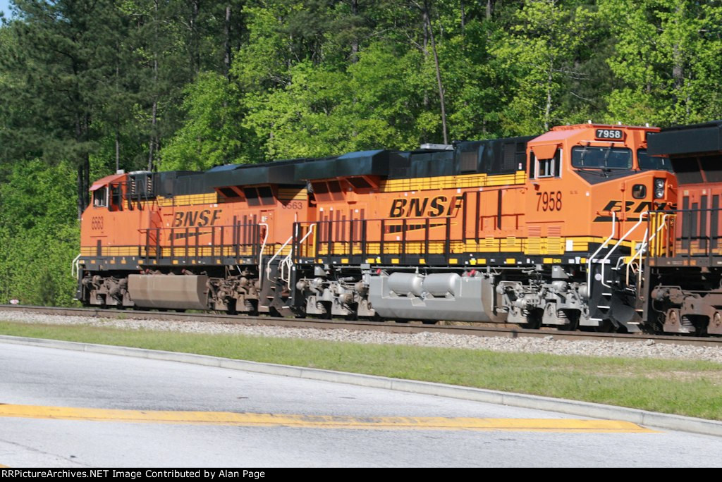 BNSF 6563 leads 7958 in a quartet of units